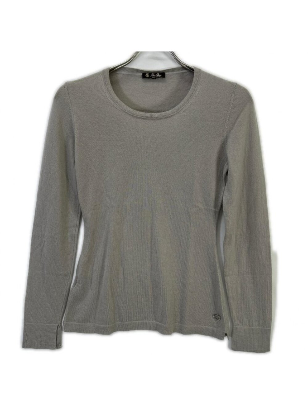 Loro Piana Cashmere Crew Neck Long Sleeve Knit Sweater Top 38